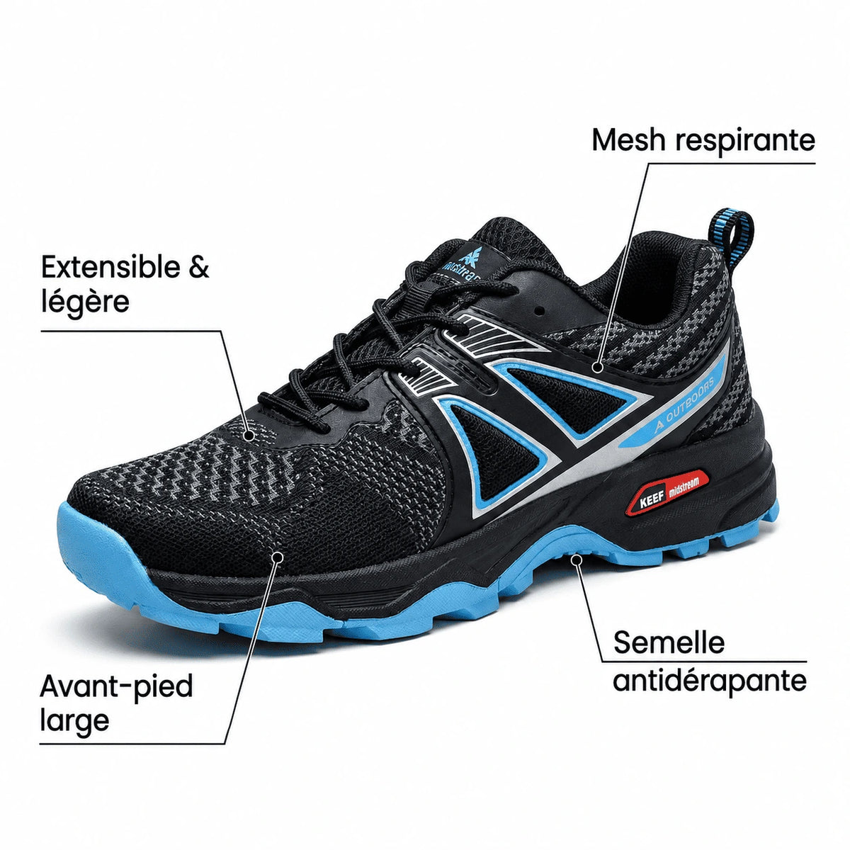 TrekPro™ - Chaussures de marche à confort orthopédique homme