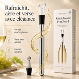 Rafraîchisseur à Vin 3-en-1 | Vin frais & service sans gouttes