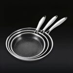 Pack de 3 poêles inox 20, 24 et 28 cm – sans revêtement – compatibles induction et tous feux – Next Deals
